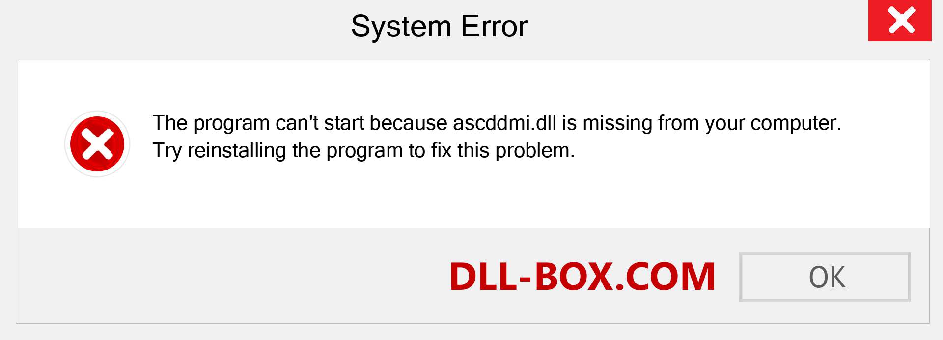  ascddmi.dll file is missing?. Download for Windows 7, 8, 10 - Fix  ascddmi dll Missing Error on Windows, photos, images