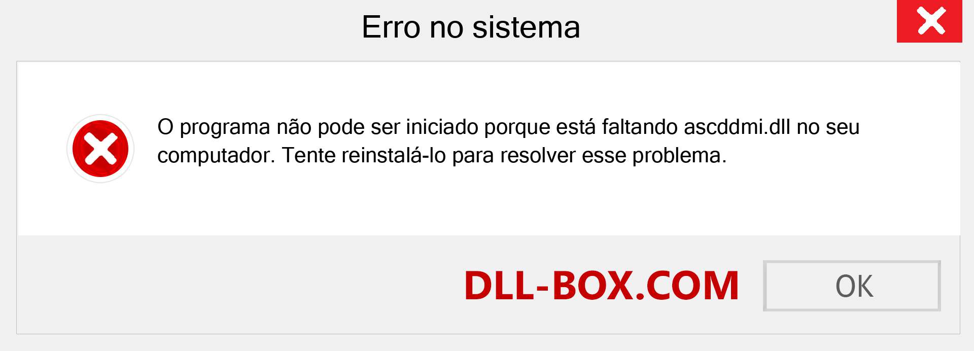 Arquivo ascddmi.dll ausente ?. Download para Windows 7, 8, 10 - Correção de erro ausente ascddmi dll no Windows, fotos, imagens